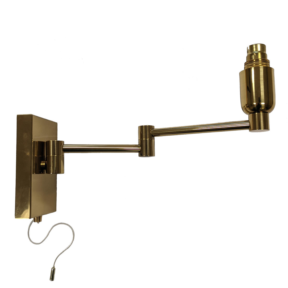 lampshade extra Armada Double Swing Arm Wall Light Polished Brass Finish 